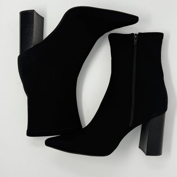 Jeffrey Campbell Siren Bootie Women's 10 Black Neoprene Pointed Toe Heels NWOB - Picture 11 of 16